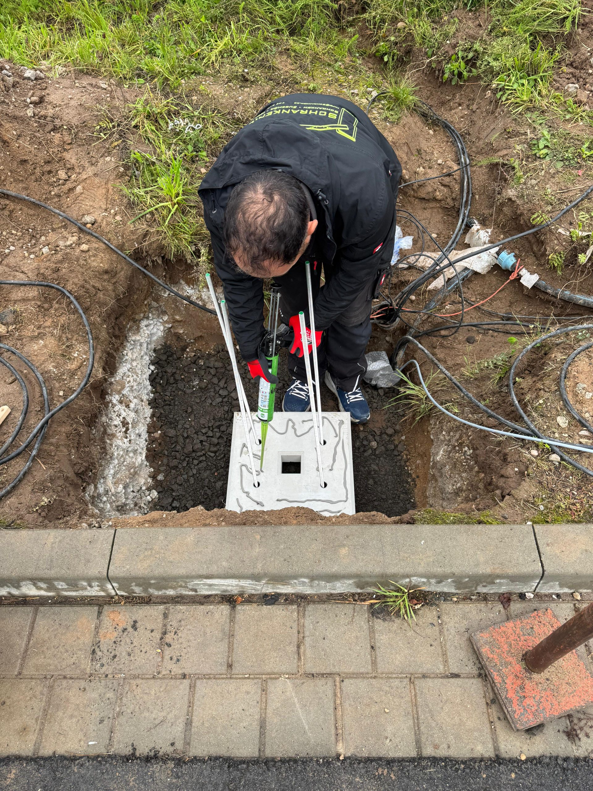Montage Fundament Schranke