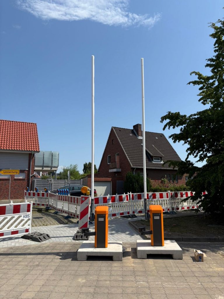 Leihschranken auf mobilem Betonfundament